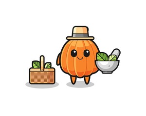 pumpkin herbalist cute cartoon