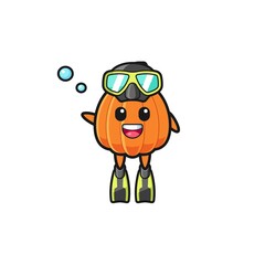 the pumpkin diver cartoon character