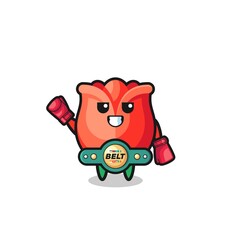 rose boxer mascot character