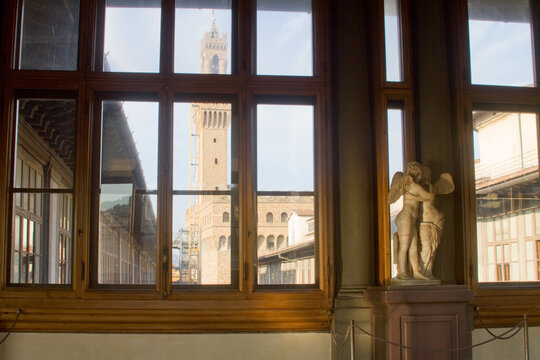 window in the uffizi gallery