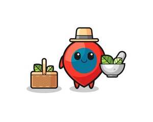 location symbol herbalist cute cartoon