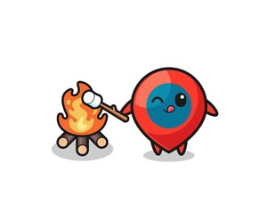 location symbol character is burning marshmallow