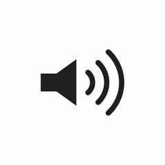 Sound Icon. Sound flat style isolated on a white background - stock vector.	