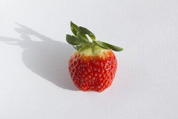 fresh strawberry isolated white background