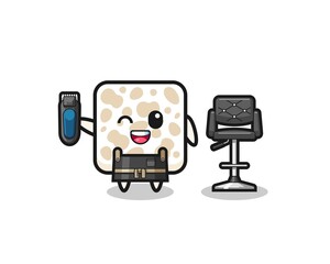 tempeh barbershop is holding a trimer