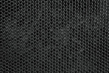 Abstract black hexagon background. Black metal background. Geometric texture