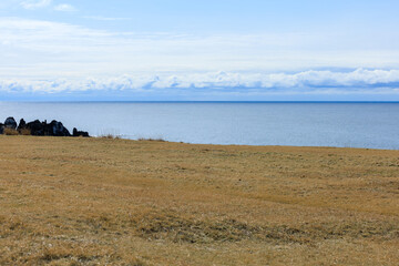 男鹿半島　入道崎　日本海　水平線