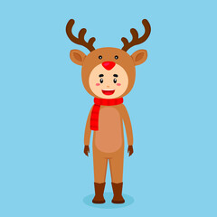 Cartoon Character Wearing Deer Costume