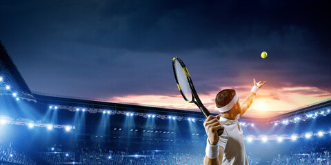 Professional tennis player . Mixed media