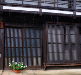 Old house in Tsumago-juku in Nagano, a historic post town of famous Nakasendo trail between Edo (Tokyo) and Kyoto.