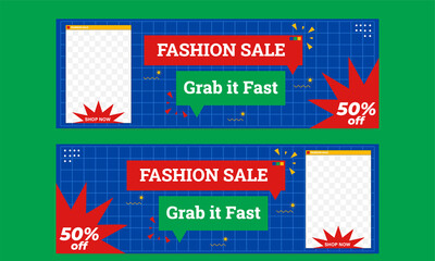 retro classic fashion sale banner template