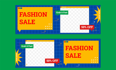 retro classic fashion sale banner template