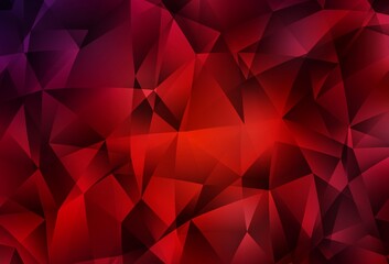 Dark Red vector abstract mosaic background.