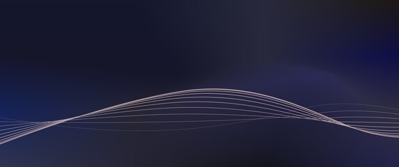 Naklejka premium Abstract wavy lines vector illustration with mesh background, can be used for background, backdrop, banner, wallpaper, illustration, presentation cover background