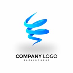 abstract wind colorful logo