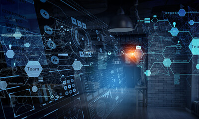 Social Web Network Background Image . Mixed media