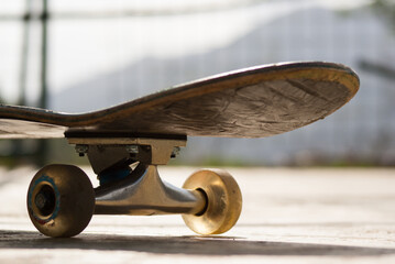 Skateboard close up