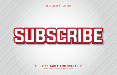 editable text effect, Subscribe style