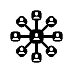 Network Management Icon Vector Symbol Design Illustration