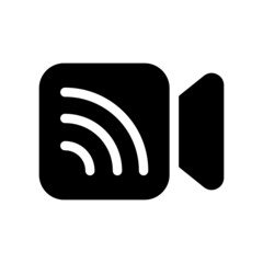 Video Live Icon Vector Symbol Design Illustration