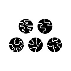 Earth Icon Set Vector Symbol Design Illustration