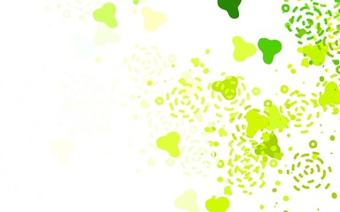 Light Green, Yellow vector template with chaotic shapes.