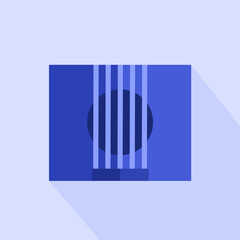 blue unique guitar vector icon