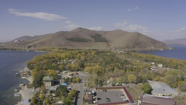 Aerial, Sevan Lake Peninsula, Armenia