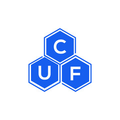 CUF letter logo design on White background. CUF creative initials letter logo concept. CUF letter design. 
