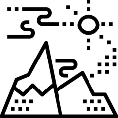 Mountain landscape icon