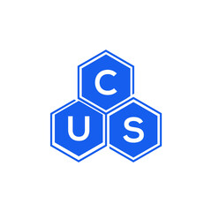 CUS letter logo design on White background. CUS creative initials letter logo concept. CUS letter design.   © Faisal