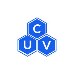 CUV letter logo design on White background. CUV creative initials letter logo concept. CUV letter design. 
