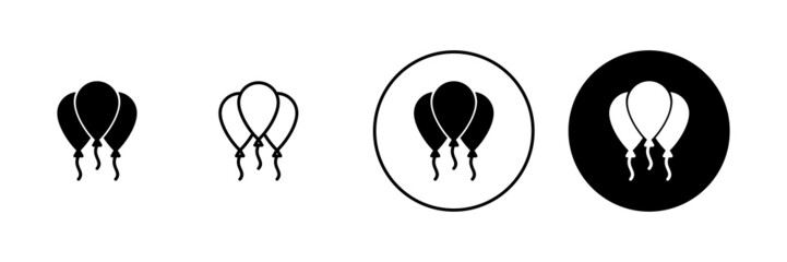 Balloon icons set. Party balloon sign and symbol