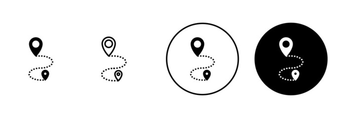 Maps and pin icons set. location sign and symbol. geo locate, pointer icon.