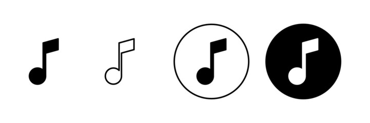Music icons set. note music sign and symbol