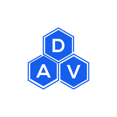 DAV letter logo design on White background. DAV creative initials letter logo concept. DAV letter design. 
