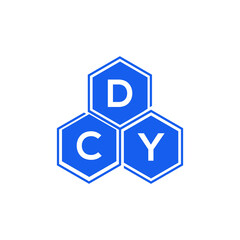Obraz premium DCY letter logo design on White background. DCY creative initials letter logo concept. DCY letter design. 