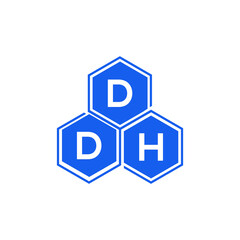 DDH letter logo design on White background. DDH creative initials letter logo concept. DDH letter design. 
