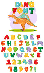 Font design for english alphabets and numbers