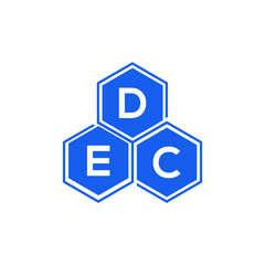 DEC letter logo design on White background. DEC creative initials letter logo concept. DEC letter design. 
