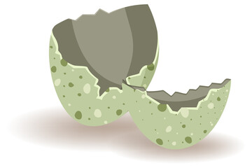 Cracking eggs on white background