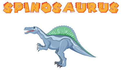 A dinosaur spinosaurus on white background © blueringmedia