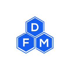 DFM letter logo design on White background. DFM creative initials letter logo concept. DFM letter design. 