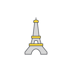Eiffel tower, monument landmark icon in color icon, isolated on white background 