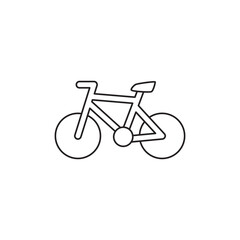 Bicycle, bike ride travel icon line style icon, style isolated on white background