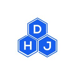 DHJ letter logo design on White background. DHJ creative initials letter logo concept. DHJ letter design. 