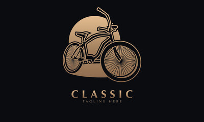 Bicycle abstract monogram logo template