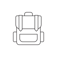 Fototapeta premium Backpack camping icon line style icon, style isolated on white background