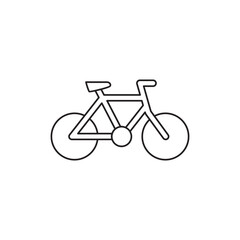 Bicycle, bike ride travel icon line style icon, style isolated on white background