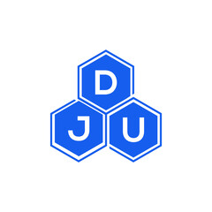 DJU letter logo design on White background. DJU creative initials letter logo concept. DJU letter design. 
